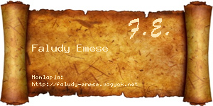 Faludy Emese névjegykártya